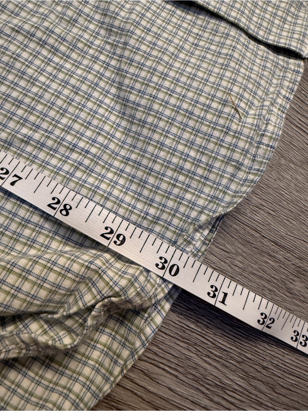 Banana Republic Button-Down Shirt Men's XL White/Green/Blue Slim Fit Long Sleev - Picture 7 of 8